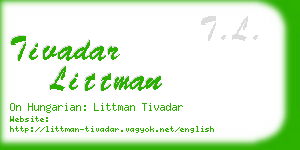 tivadar littman business card